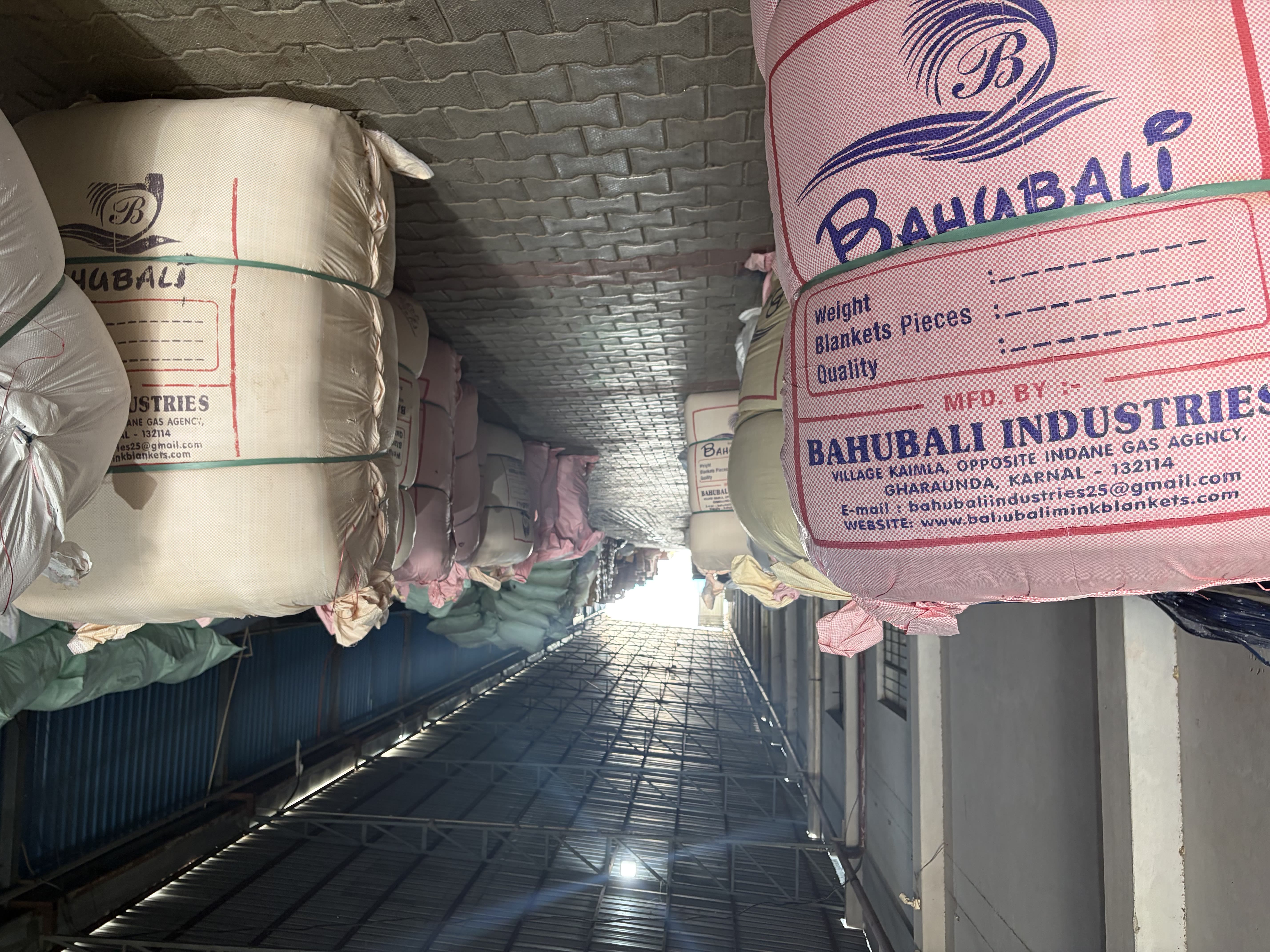 Baled and bundled ahead of carton loading
